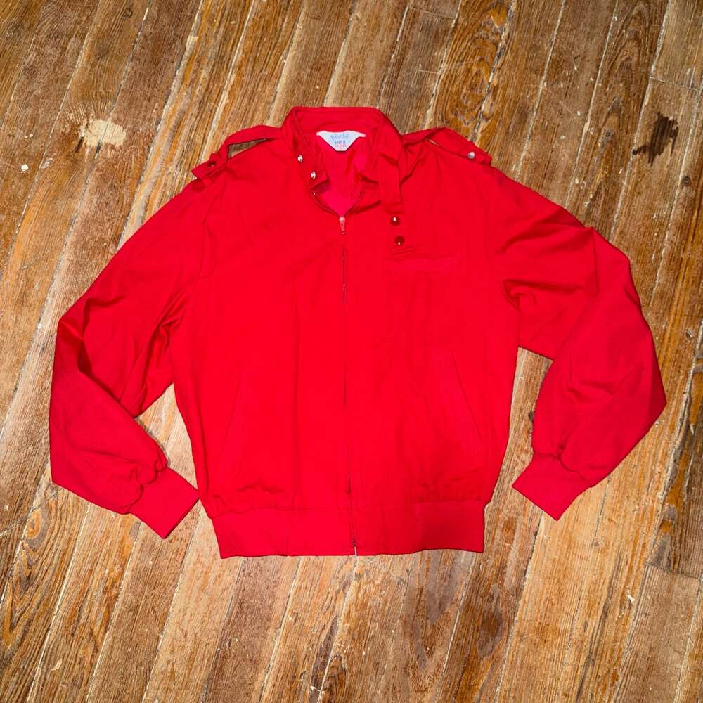 Vintage WestArk USA Made Red Bomber Utility Jacket